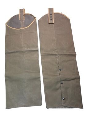 Flint River Snake Proof Chaps Large Long Brown Hunting Leggings Made USA Waxed